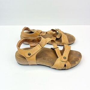 Taos Trulie Tan Woven Sandals Size 9- 9.5